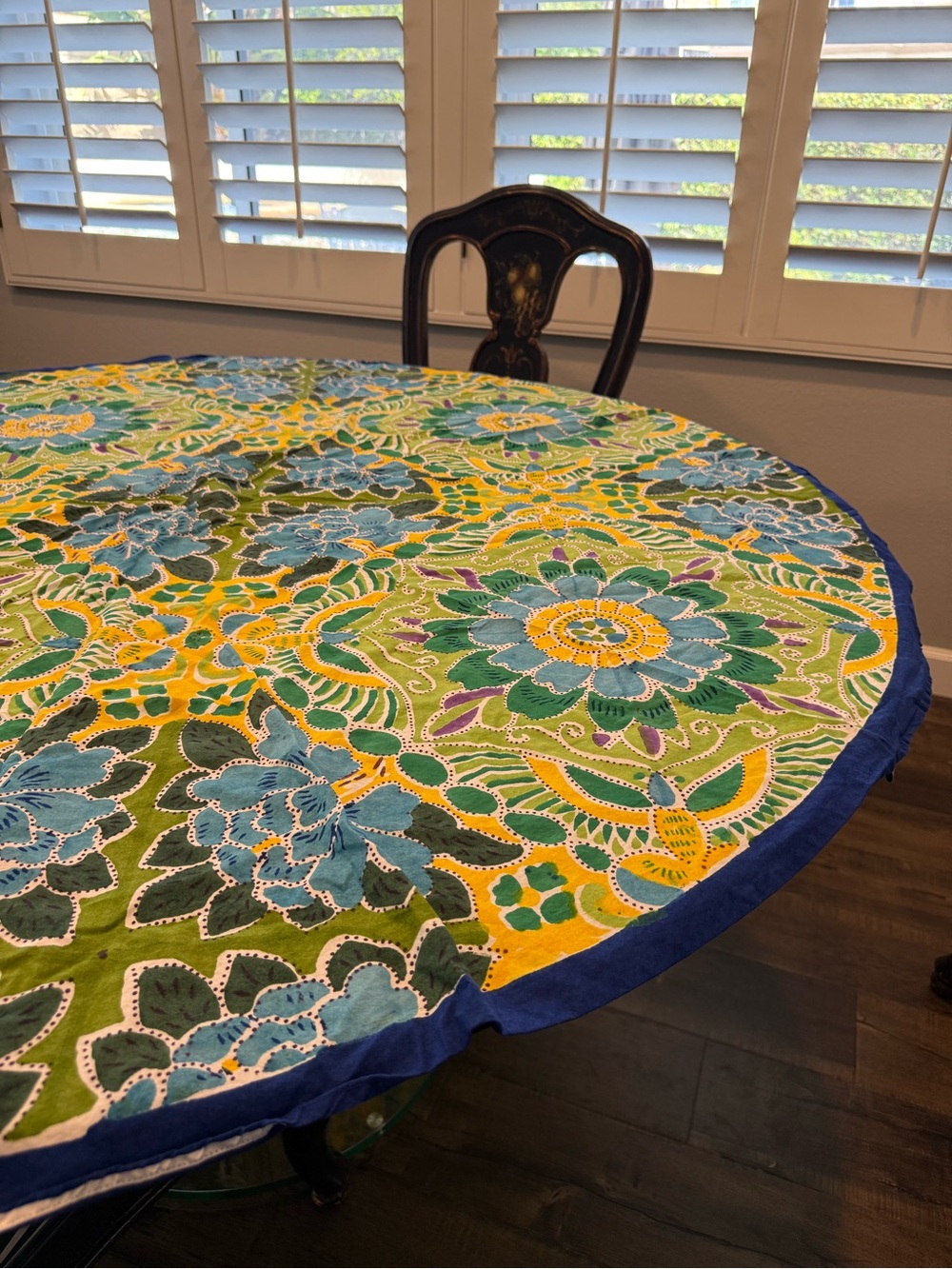 Pottery Barn 100% Cotton Floral Tablecloth